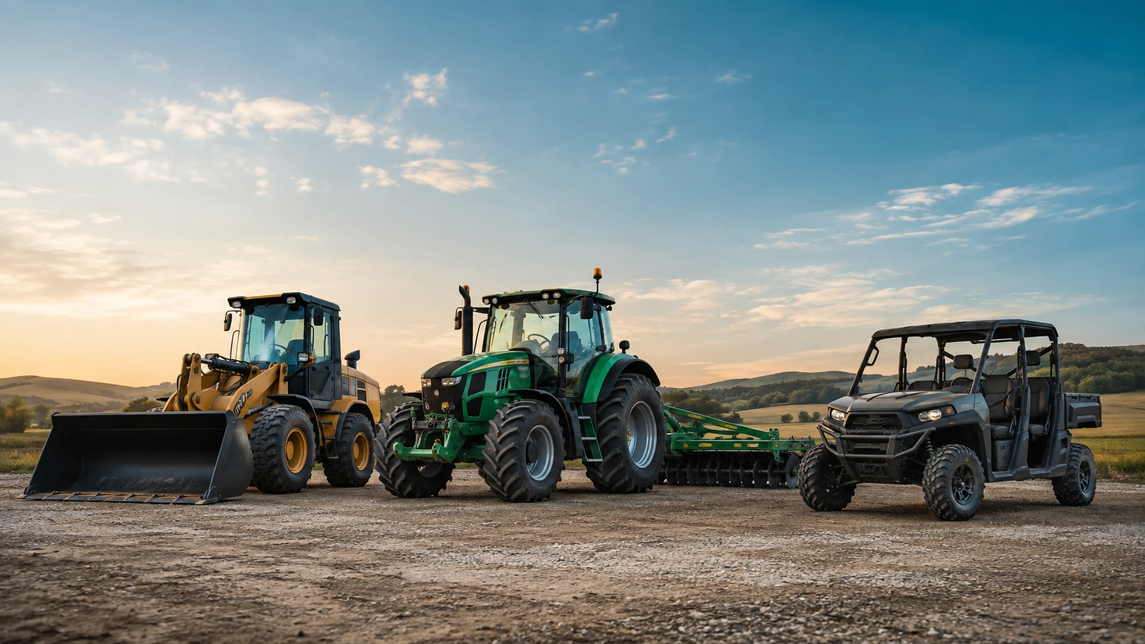 Representative agricultural and construction equipment