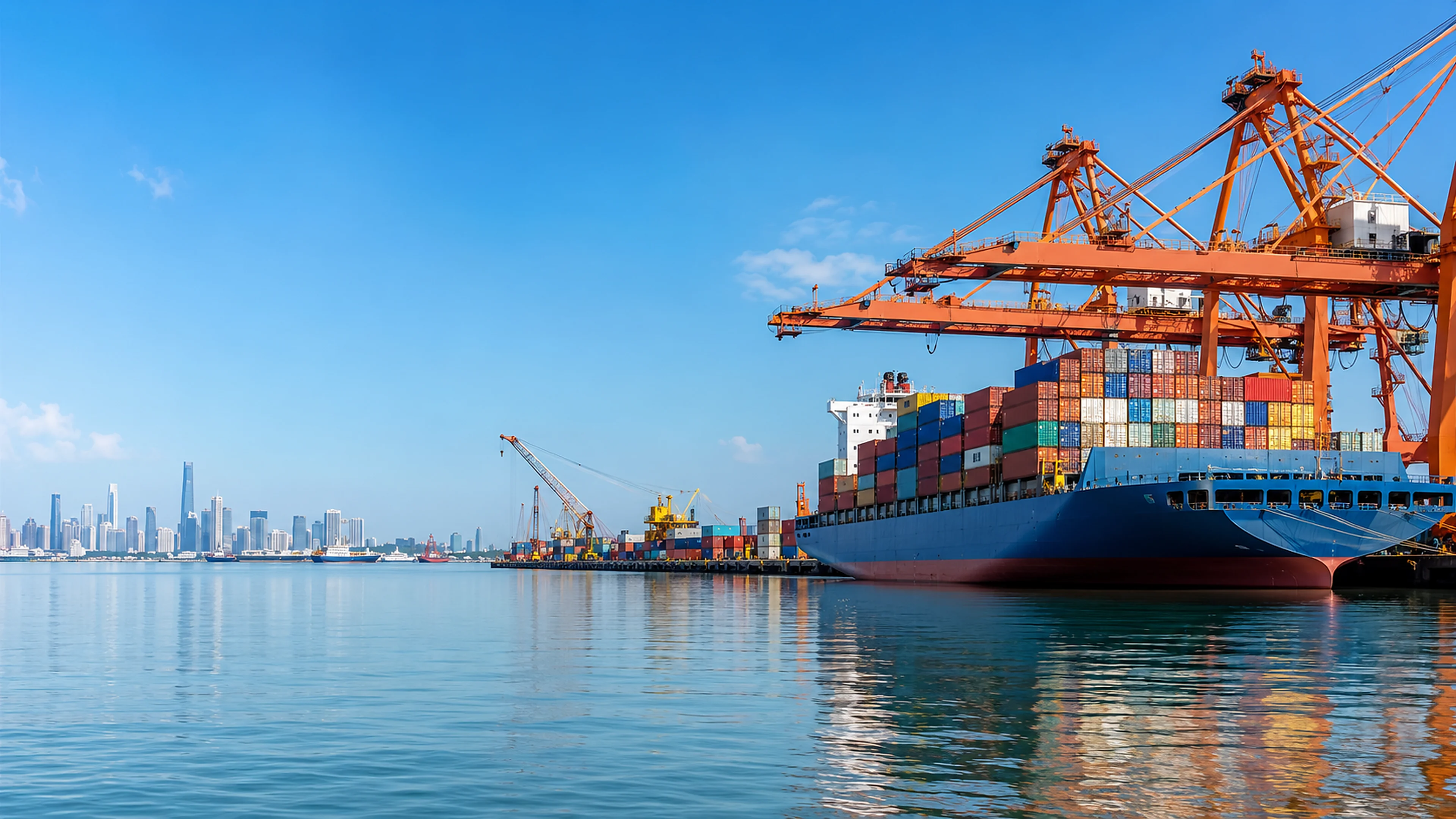 Representative international logistics and container port